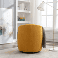 thumbnail image 3 of KOSSMAI Soft Upholstered Teddy Fabric Small Size Swivel Accent Chair For Living Room, Bedroom, Study Room Yellow, 3 of 4