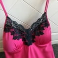 thumbnail image 4 of LSLJS Nuisette en Satin pour Femmes Dames Tenue de Nuit Nuisette Lingerie Aguichant avec Coussinets de Poitrine, Robe de Pyjama pour Femmes, 4 of 5
