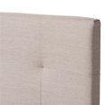 thumbnail image 4 of Baxton Studio Brookfield Lit Simple à Panneaux Rembourré, Beige, 4 of 7