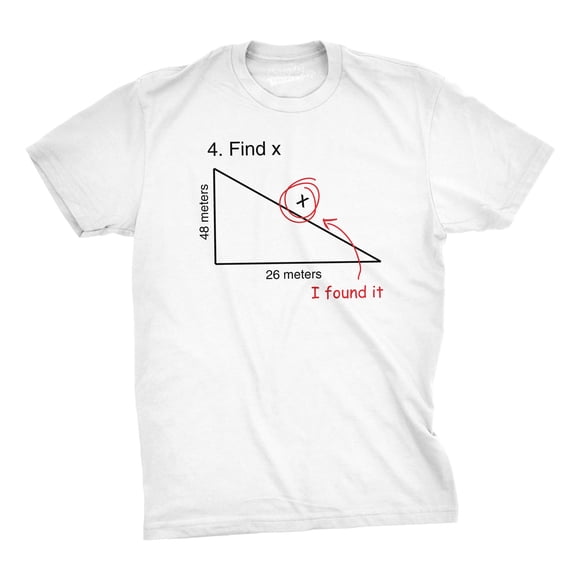 T-shirt Find X Phrase Drôle Professeur de Maths Graphique Sarcastique Cadeau Nouveauté Blague de Papa (Blanc) - m