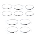 thumbnail image 2 of 1 Pair Snare Drum Hoop Ring Rim Replacement Drum for Percussion Instrument 10 Inch 6 Hole, 2 of 9