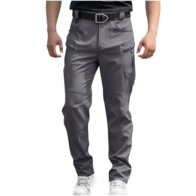 Pantalons Cargo Tactiques pour Hommes, Pantalons de Randonnée Imperméables pour Extérieur, Grande Taille, Multi-Poches