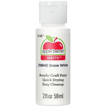Apple Barrel Colors Matte Acrylic Craft Paint, 2 fl. oz., Snow White