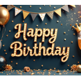 thumbnail image 4 of Colorful Balloons Happy Birthday Banner Champagne Celebration Backdrop for Birthday Party Indoor Decoration, 4 of 4