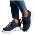 thumbnail image 1 of Womens Chunky Walking Shoes Comfortable Arch Support Orthopedic Woven Non Slip Jogging Work Fashion Sneakers, 1 of 6