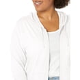 thumbnail image 4 of Hanes Womens Slub Jersey Hoodie, M, White, 4 of 8