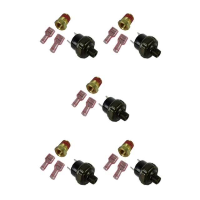Baohd Durable 12 Volt Compressor Air Pressure Switch for Air Ride Assist Kit Improved Performance Black 90-120 psi 5Set