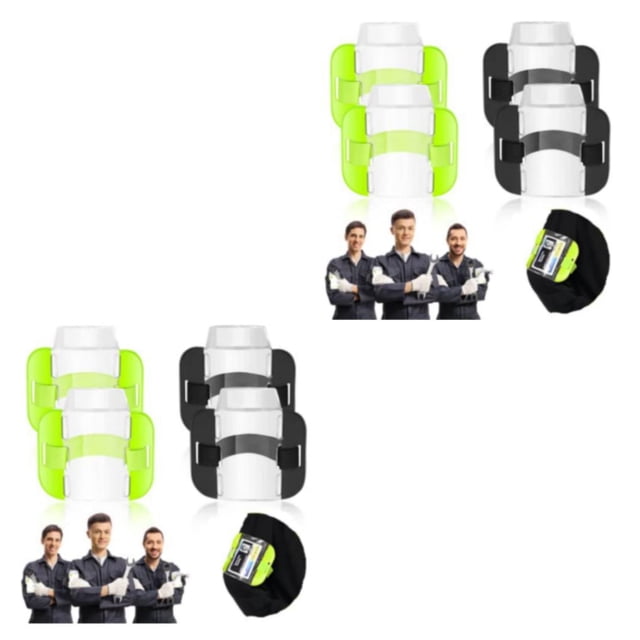 Youkk PVC Security And Adjustable Arm Badge Holder For Doorman Wear-resistant Badge Holders Universal 4pcs 2Set