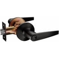 thumbnail image 2 of of Lever Keyed Entry Door Lever Handle Lock Universal Door Knob Hardware Nickel Brushed Color (MRCA), 2 of 5