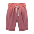 thumbnail image 1 of Plebaso Men's Stylish Shorts Gradient Color Summer Beach Shorts Drawstring Casual Knee Length Shorts, 1 of 3