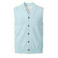 thumbnail image 3 of Gilet en Tricot Classique avec Boutons devant pour Usage Quotidien Décontracté et Professionnel - Gilet en Tricot Sans Manches Élégant pour Garde-Robe Homme, 3 of 7