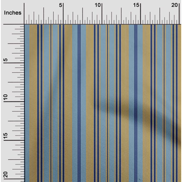 oneOone Cotton Poplin Fabric Multicolor Stripe Printed Fabric 1 Yard 42 Inch Wide