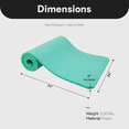 thumbnail image 4 of BalanceFrom Yoga Mat, 1-Inch Extra Thick Exercise Pilates Workout Mat, Aqua Blue, 4 of 6