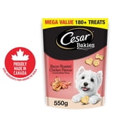 CESAR BAKIES Dog Treats, Small Adult Dogs, Bacon Roasted Chicken