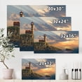 thumbnail image 4 of Designart Lighthouse On A Rocky Coastal Cliff At Sunset Canvas Wall Art, 4 of 4