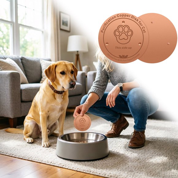 Bird Bath Disc Water Bowl Purification Plate Copper Disc for Backyard Garden Indoor Outdoor Home Patio Pet Supplies