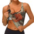 thumbnail image 3 of Balery Gigantic Skull In Clouds Pattern Racerback Sports Bras for Women - Padded Seamless High Impact Support for Yoga Gym Workout Fitness-Medium, 3 of 8