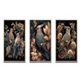 thumbnail image 2 of Designart « Tons Rétro Délavés Cardinal Oiseau II » Animaux Oiseau Ensemble d'Art Mural Encadré de 3 - Ensemble de Toiles Encadrées Oiseau Rouge pour Déco de Salon, 2 of 6