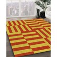thumbnail image 3 of Ahgly Company Tapis Rectangulaire Lavable en Machine Intérieur Transitionnel Néon Rouge, 2 Pieds x 5 Pieds, 3 of 7