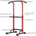 thumbnail image 3 of SOGES Height Adjustable Power Tower Dip Stands Pull up Bar Strength Training for Home Gym Red, 3 of 8