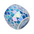 thumbnail image 4 of Scented Glass Candle Holder, Glass Tea Light Stand Purple Blue Mosaic  For Dining Table, 4 of 8