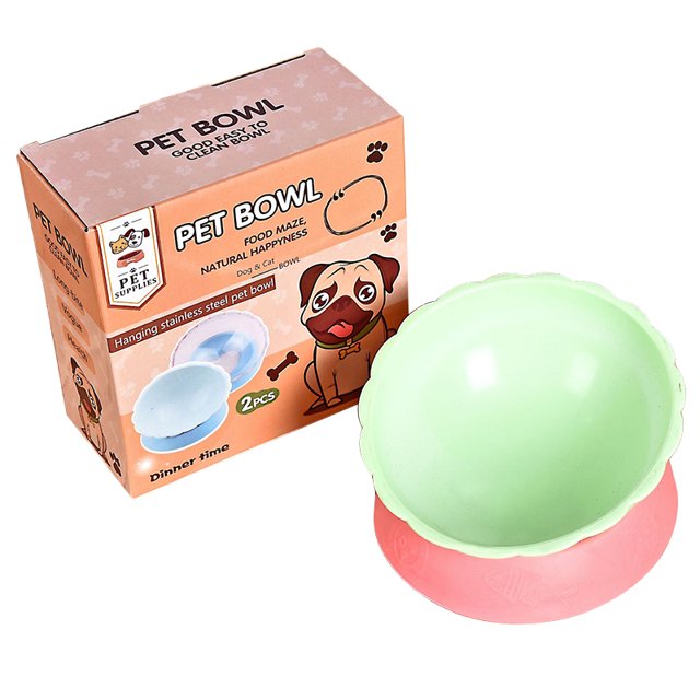 Pet Bowl Neck Protection Detachable Cat Water Bowl Dog Food Bowl with Base