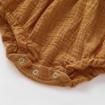 thumbnail image 4 of Kmbangi Infant Summer Cotton Sling Romper Lace Up Stretch Ruched Jumpsuit, 4 of 7