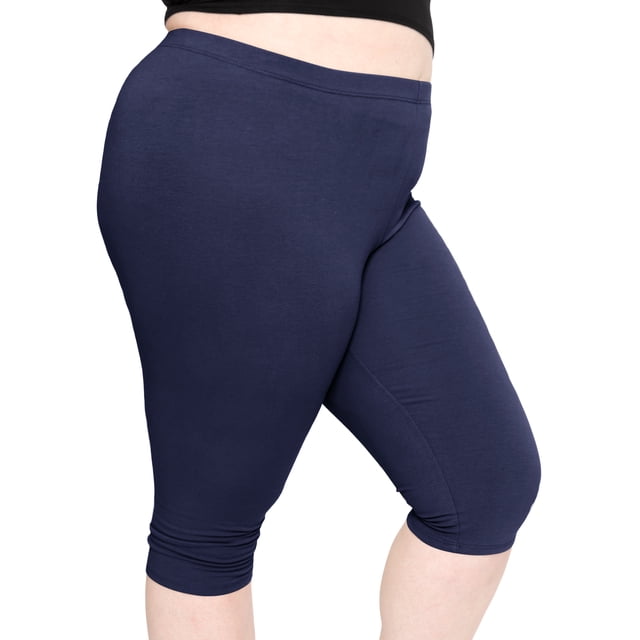 Stretch Is Comfort Women's Plus Size Knee Length Leggings| Adult X-Large - 7x