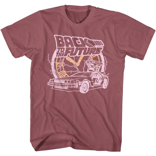 Back to the Future Clock and Lightning Rouge T-Shirt