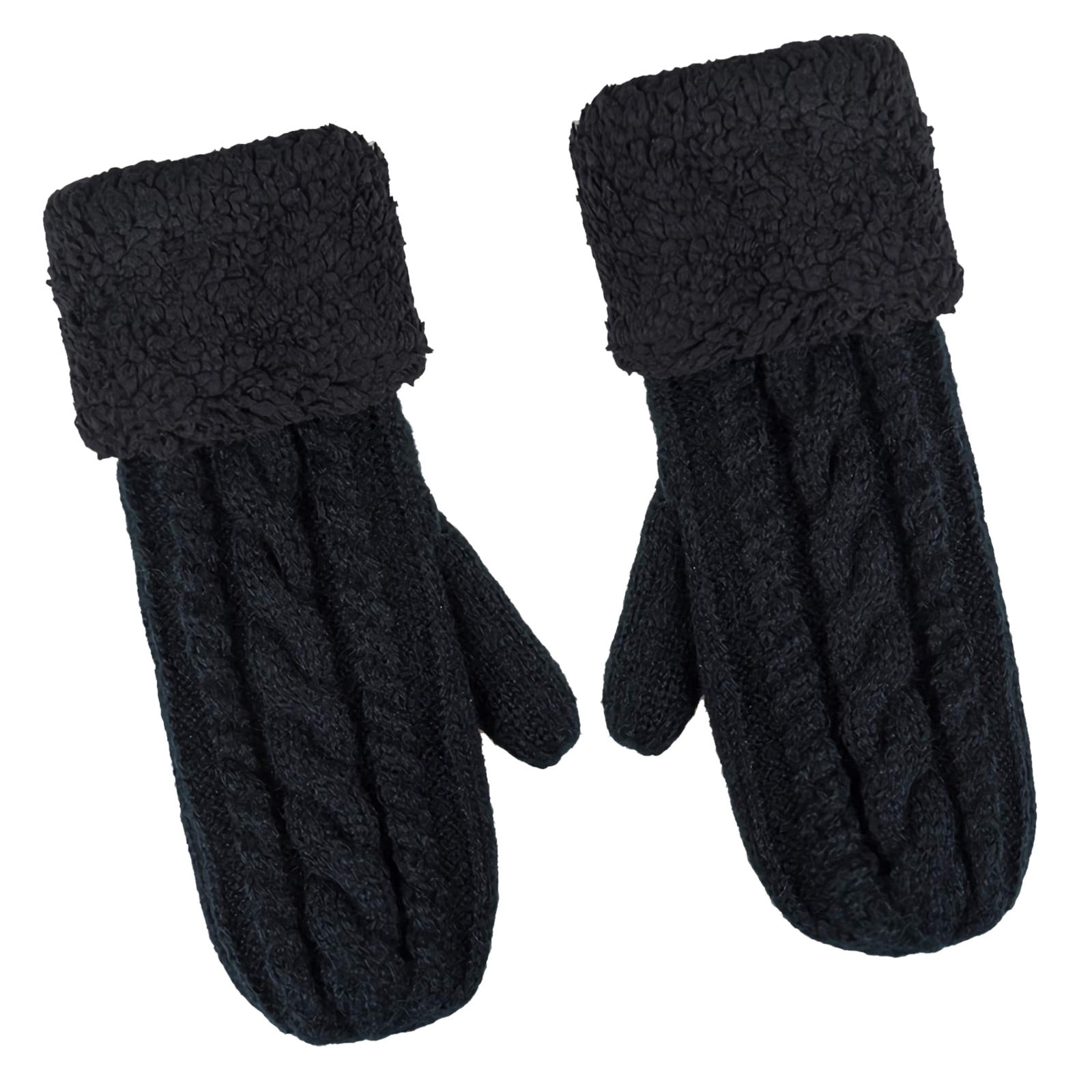 Warmth For Every Winter Moment: Comfortable Thick & Cozy Winter Gloves With Shu Cable Knit Design
