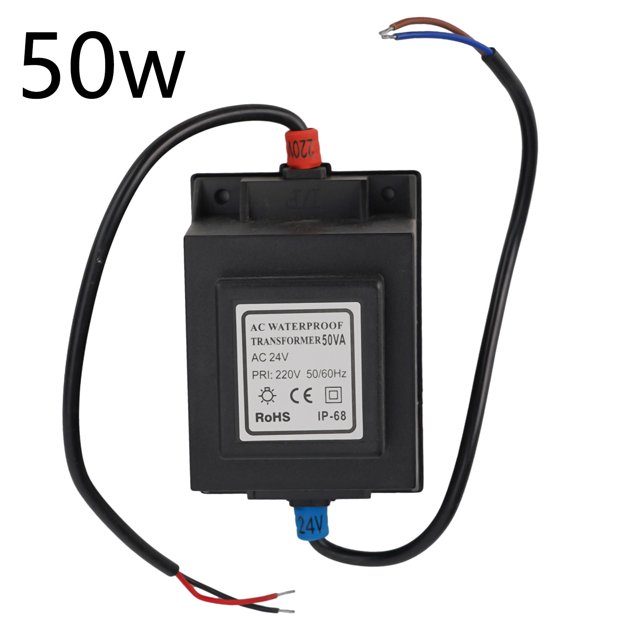 LED Transformer 24 V Power Supply AC/AC, Outdoor Power Supply Transformer IP67 50W