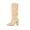 Beige, variant on Kyusrd Mid-Calf Boots For Women Women's High-Heels Mid Calf Boots Middle Tube Boot Comfortable Casual Shoes