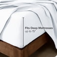 thumbnail image 3 of Bare Home Ensemble de Draps en Flanelle - 100 % Coton - Poche Profonde - Lit Simple, Blanc, 3 Pcs, 3 of 7