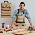 thumbnail image 3 of Vaidha Sac de Quincaillerie Multifonction de Type Rouleau, Électricien de Jardin, Sac d'Outils de Quincaillerie pour le Travail du Bois, Sac de Rangement d'Outils de Quincaillerie Monté sur Voiture, 3 of 3