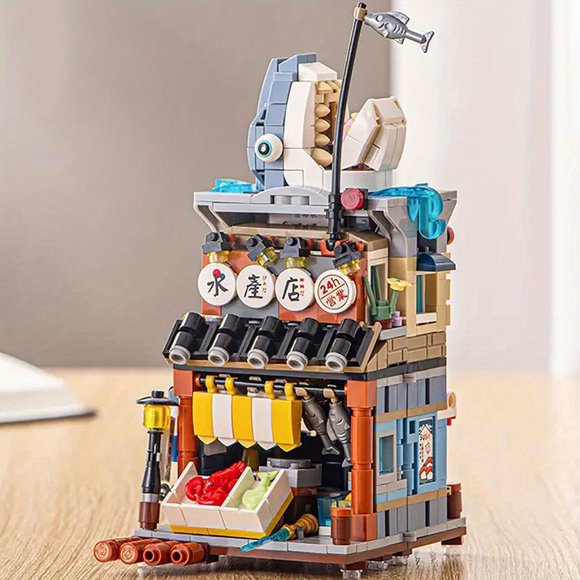 Jouets de Construction Shark Izakaya Cat Aquatic Shop 1231-1232