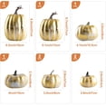 thumbnail image 4 of 8-Piece Assorted Artificial Gold Pumpkins - Fall Harvest Decor Set, 4 of 5