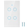 thumbnail image 2 of Smart Switch, Smart Light Switch, WiFi Smart Wall Light Switch, Single Circle WiFi Touch Screen Switch for Alexa 4 Way US, 2 of 7
