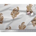 thumbnail image 2 of Soimoi Rayon Crepe Fabric Floral & Paisley Block Printed Fabric 1 Yard 46 Inch Wide, 2 of 3