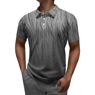 BOBOGOJP Polo pour Homme Coupe Ajustée Uni Manches Courtes T-Shirts de Golf en Coton Tricot Côtelé T-Shirts Doux (Gris,3TG)