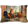 thumbnail image 1 of Rooster & Chickens by Daphne Baxter Coussin Décoratif en Tissu, 1 of 1