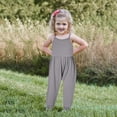 thumbnail image 2 of Toddler Girls Baby Kids Jumpsuit One Piece Solid Strap Romper Summer Outfits, 2 of 9