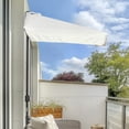 thumbnail image 2 of Outsunny Parasol Demi-Parasol de Patio 7,5 Pi Pare-Soleil, Manivelle, Crème, 2 of 10