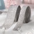 thumbnail image 3 of LNGOOR 5 Rolls Super Self Adhesive Art & Craft Tape with 2 mm Rhinestones Strips Sticker(Silver), 3 of 7