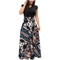 thumbnail image 1 of Cameland Robe Longue Décontractée de Plage pour Femme à Imprimé Floral Coloré Teinture sur Nœuds, 1 of 5