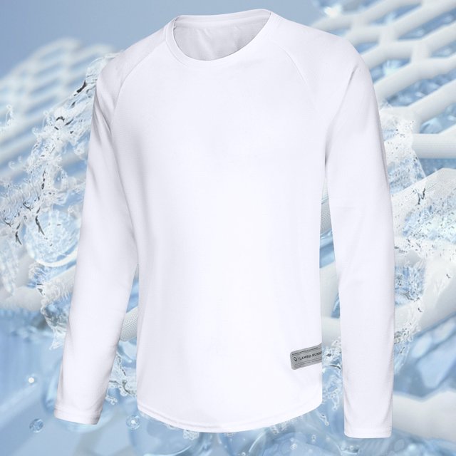 AherBiu Mens Long Sleeve Tops Crewneck Sun Protection Quick Drying Athletic Outdoor Breathable T Shirts
