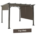 thumbnail image 1 of Gymax 2PCS 16x4 Ft Universal Replacement Canopy for Pergola Structure Sun Awning Brown, 1 of 10