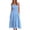 Light Blue, variant on Women's Sleeveless Dress, Summer Midi Dress in Cotton Linen, Casual V-Neck Hollow Out Beach Dress, Relaxed Knee-Length Dress for Vacation(核心词:Women's Sleeveless Dress, Summer Midi Dress)