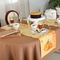 thumbnail image 2 of Table Runner 72 Inches Long for Dining Room Thanksgiving Washable Burlap Linen Tabletop Collection for Party Dinner Holidays Harvest Pumpkin Maple Leaves, 2 of 7