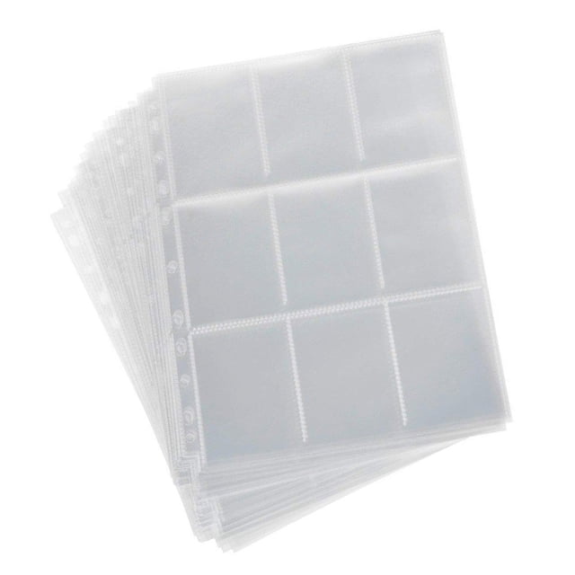 SUTENGDA Protège-Pages de Poche - 270 Pochettes Premium pour Cartes de Collection, Feuilles de Protection pour Cartes de Sport, Coupons, Cartes de Visite, Pokemon