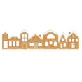 thumbnail image 2 of Light-Up Gingerbread Village Set, 2 Cardboard Houses with Warm LED String Lights, Festive Holiday Decor for Windowsills, Mantels, and Family Activities, 2 of 5